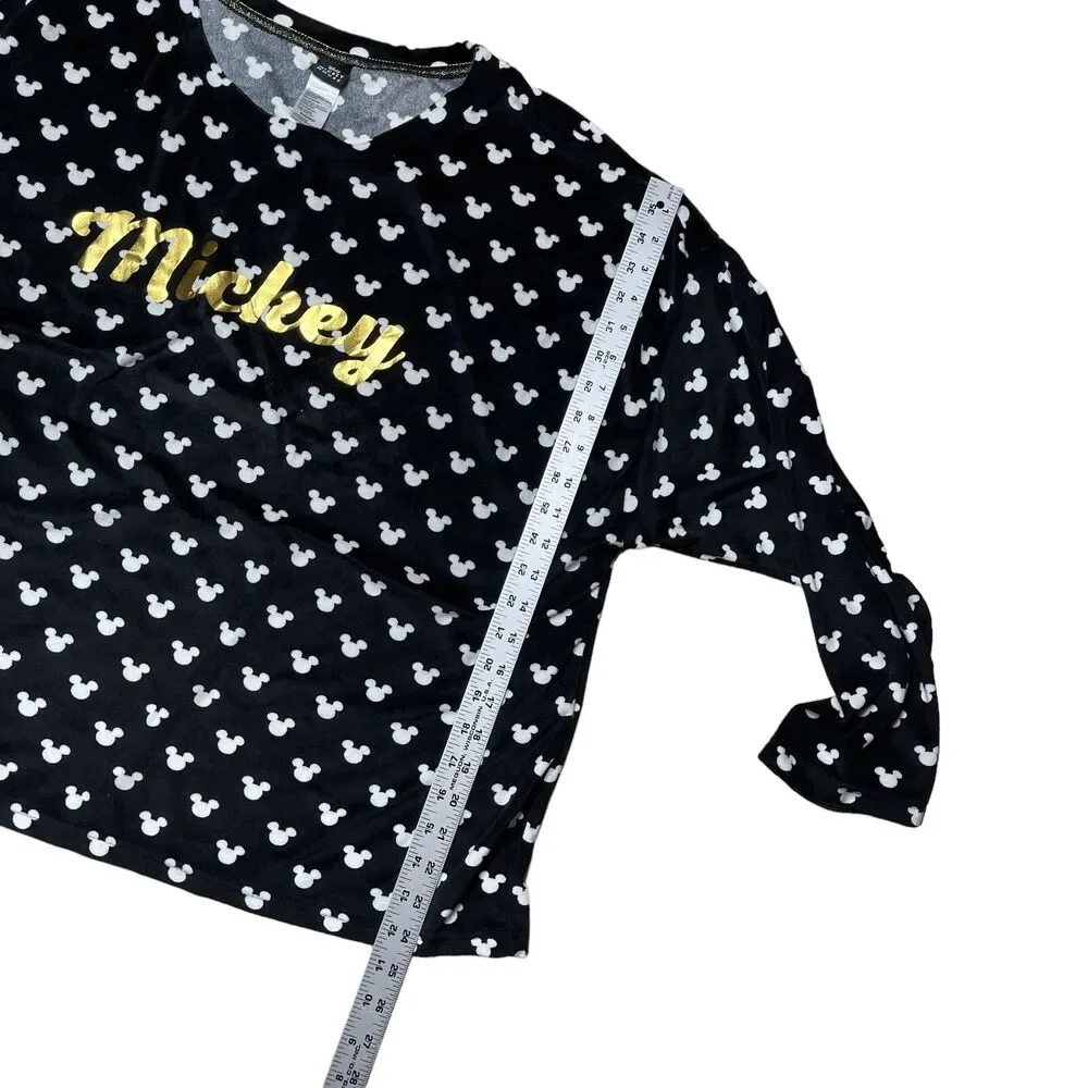 Disney Mickey Mouse Size 3X 22W-24W Sleepwear 2 Piece Pj Set‎ Fleece Top Pants - Picture 7 of 12